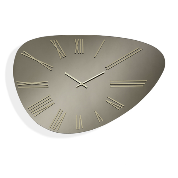 Orologio da parete DREW aus Kristallbronze und goldenen Zahlen 58x78 cm