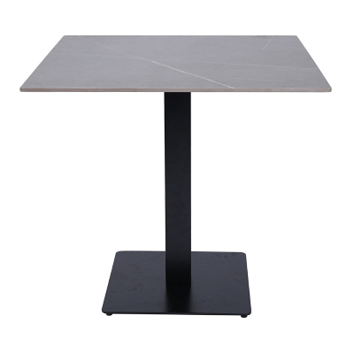 Tavolo bar pub ristorante quadrato 80x80 cm Top per esterno effetto Cemento H 75