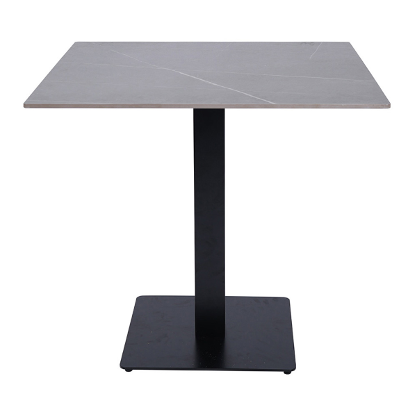 Tavolo bar pub ristorante quadrato 80x80 cm Top per esterno effetto Cemento H 75