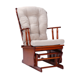 AMERICA swinging armchair with beige padded cushion