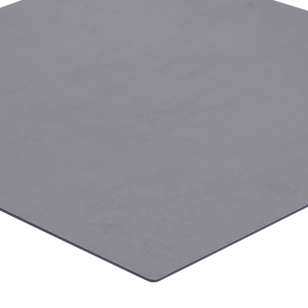 Outdoor-Stehtisch 80x80 cm mit weißem Untergestell und HPL-Zementplatte H 74