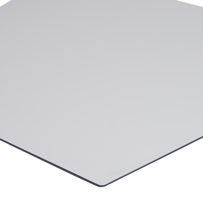 Tavolo bar pub ristorante da esterno 80x80 cm con base e piano in HPL Bianco H 74