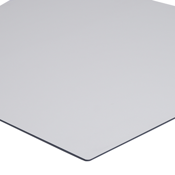 Tavolo bar pub ristorante da esterno 80x80 cm con base e piano in HPL Bianco H 74