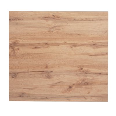 Tavolo bar pub ristorante 80x80 cm base argento e piano laminato Rovere Nodato H 75