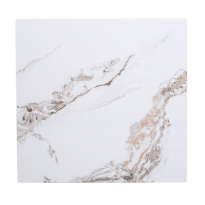 Piano per tavolo quadrato in pietra effetto Marmo venato Oro 70x70 cm