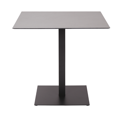 Tavolo quadrato da bar ristorante pub per esterno 80x80 cm piano in HPL Cemento H 106 