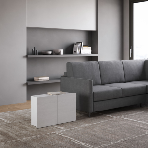 Bank mit Rädern ausziehbar bis 300 cm ELIA White Ash