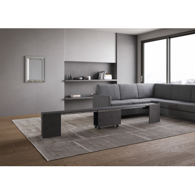 Panca con ruote allungabile fino a 300 cm ELIA Antracite