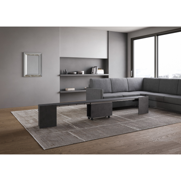 Panca con ruote allungabile fino a 300 cm ELIA Antracite