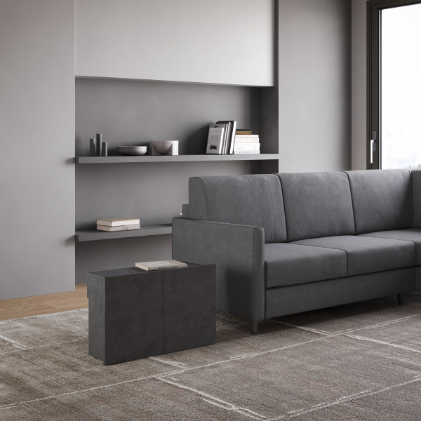 Panca con ruote allungabile fino a 300 cm ELIA Antracite