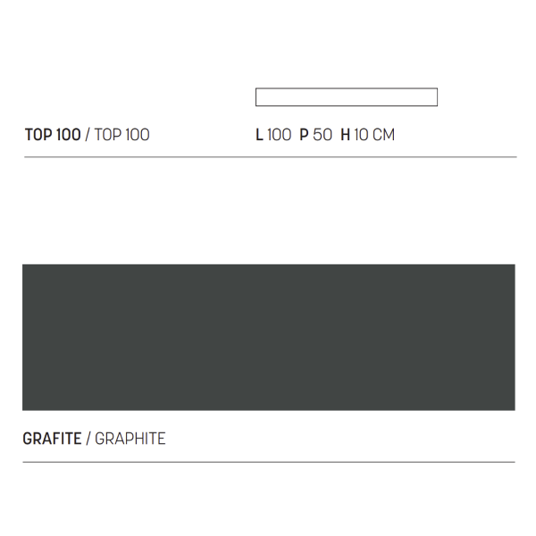 100 cm suspended shelf for bathroom sink in Graphite wood - COSTA