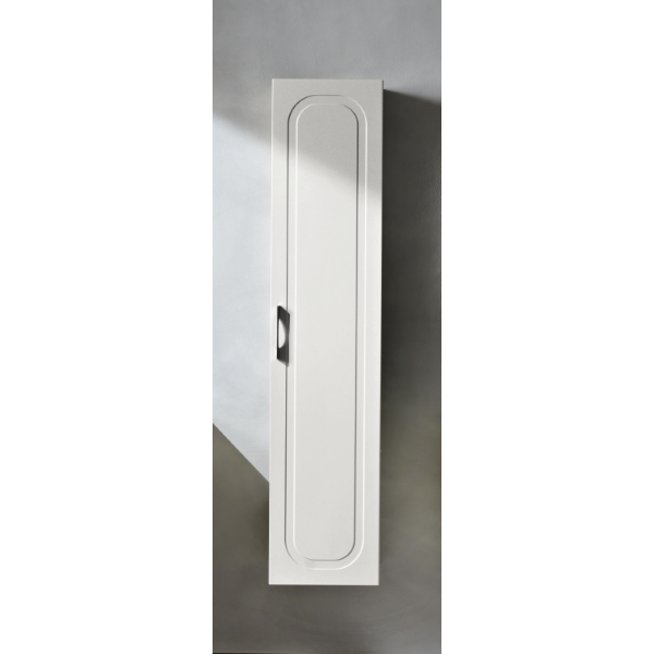 CASPIO modern reversible bathroom column with 1 door MATT WHITE