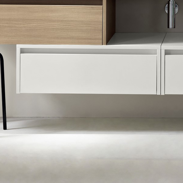 PIAVE suspended bathroom drawer 80 cm in white melamine