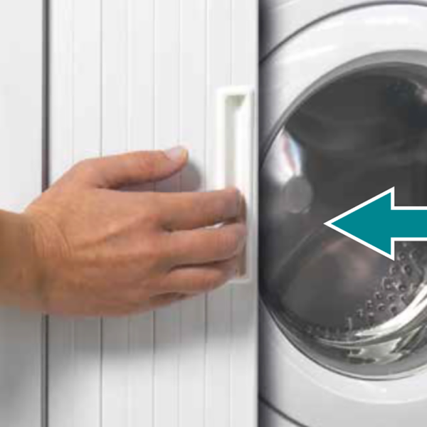 Mueble lavadora con cierre persiana horizontal 71x60 cm Blanco