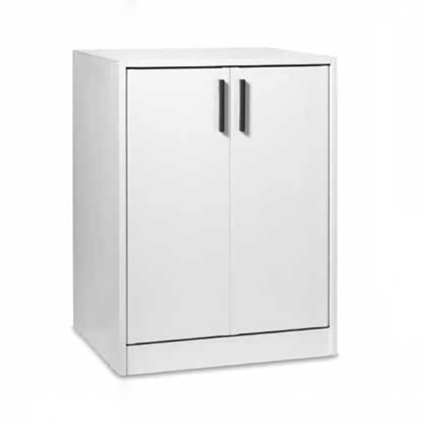Washing machine cabinet with 2 closing doors 67x60 cm White