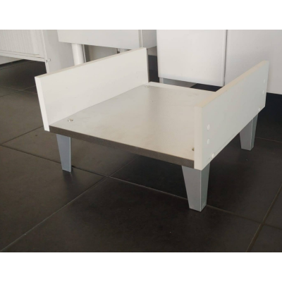 Wash cabinet with 2 doors in white wood with 60x50 cm ABS tub