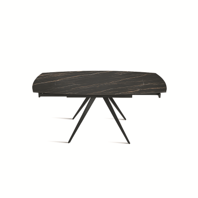 Ausziehbarer Tisch 180 cm mit Platte aus Feinsteinzeug in Marmoroptik ACHILLE weiß