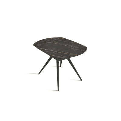 Ausziehbarer Tisch 180 cm mit Platte aus Feinsteinzeug in Marmoroptik ACHILLE weiß