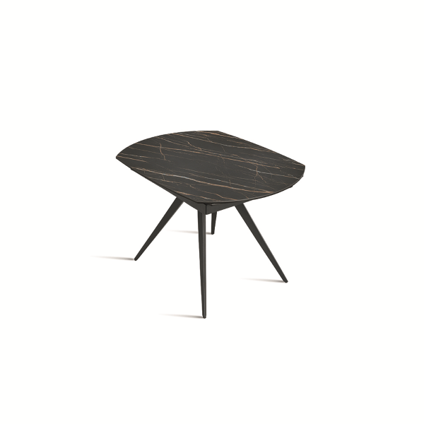 Ausziehbarer Tisch 180 cm mit Platte aus Feinsteinzeug in Marmoroptik ACHILLE weiß