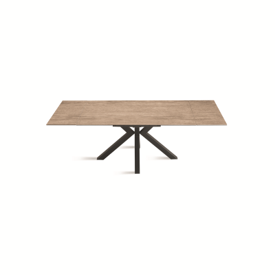 Extendable kitchen table 240 cm JACKY Oak porcelain stoneware top