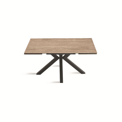 Extendable kitchen table 240 cm JACKY Oak porcelain stoneware top