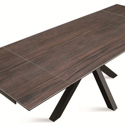 Ausziehbarer Küchentisch 240 cm Tek JACKY Feinsteinzeugplatte