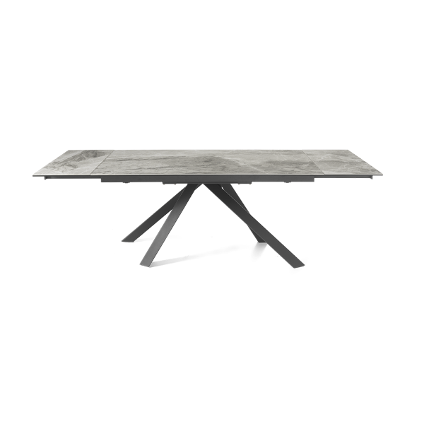Table à rallonge 240 cm plateau grès cérame gris NESTORE