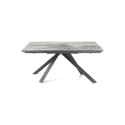 Table à rallonge 240 cm plateau grès cérame gris NESTORE