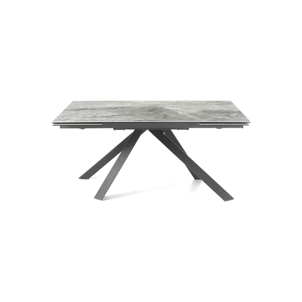Table à rallonge 240 cm plateau grès cérame gris NESTORE