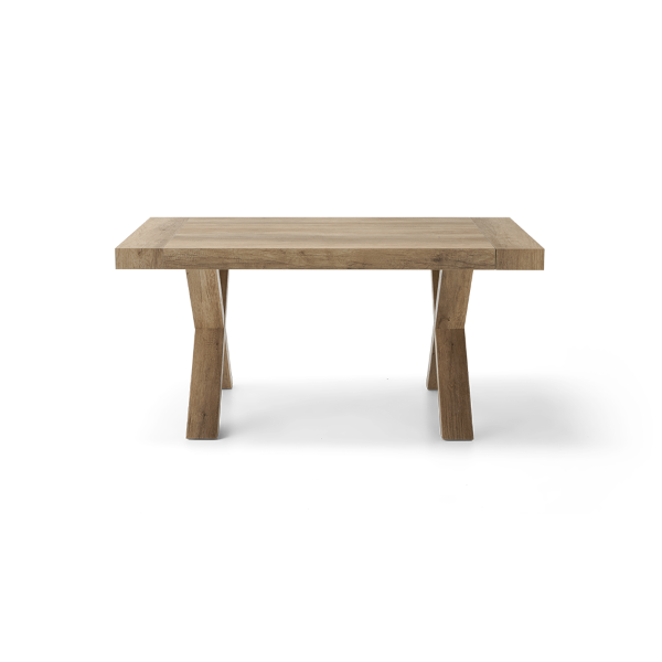 Extendable table to 260 cm with structure in rustic oak PARIDE wood effect laminate