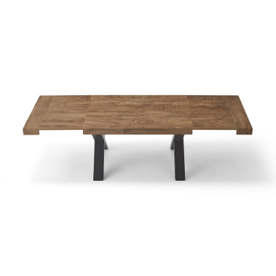 PARIDE TEAK Extendable table to 260 cm with wood effect laminate structure teak
