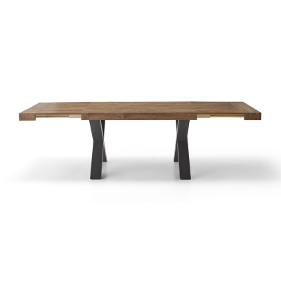 PARIDE TEAK Extendable table to 260 cm with wood effect laminate structure teak