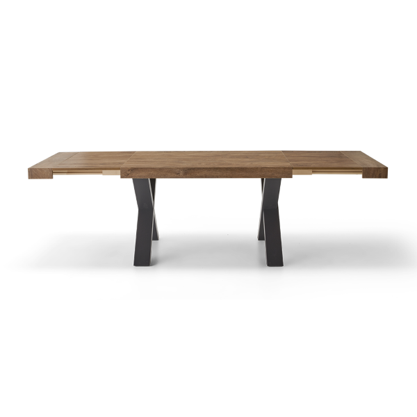 PARIDE TEAK Extendable table to 260 cm with wood effect laminate structure teak