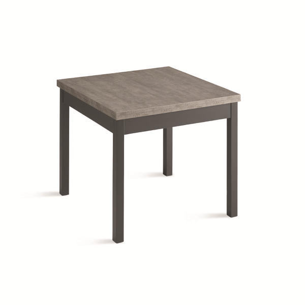 Wooden kitchen folding table from 90 cm to 180 cm concrete - UGO