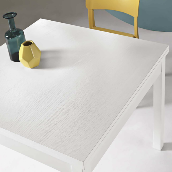 White ash book kitchen table from 90 cm to 180 cm white ash - UGO