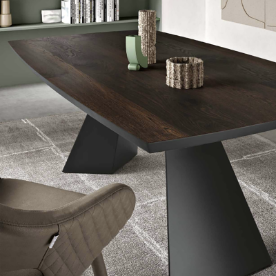 Fester Tisch 160 cm mit Platte aus GILMOUR Thermal Oak