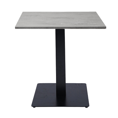 Tavolo pub ristorante bar quadrato 70x70 cm con piano laminato Cemento H 75