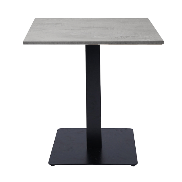 Tavolo pub ristorante bar quadrato 70x70 cm con piano laminato Cemento H 75