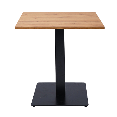 Tavolo ristorante bar quadrato 70x70 cm con piano laminato Rovere Nodato H 75