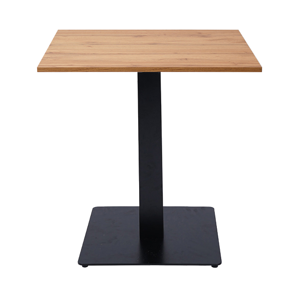 Tavolo ristorante bar quadrato 70x70 cm con piano laminato Rovere Nodato H 75