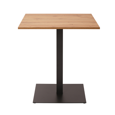 Quadratischer Bartisch 60x60 cm mit geknoteter Eichenlaminatplatte H 107