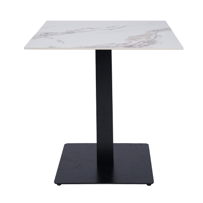 Tavolo pub ristorante bar quadrato 70x70 cm Top per esterno effetto Marmo oro venato H 75