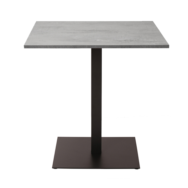 Tavolo pub ristorante bar quadrato 70x70 cm con Top Laminato effetto Cemento H 106