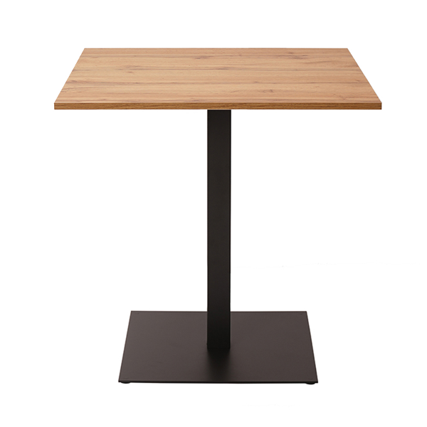 Tavolo ristorante bar quadrato 70x70 cm con Top Laminato effetto Rovere H 106