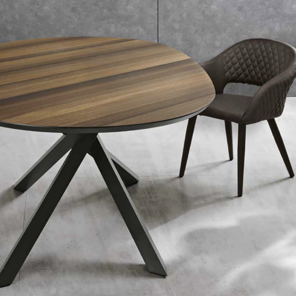 Mesa fija ovalada con tapa de Eucalipto 210 cm RON