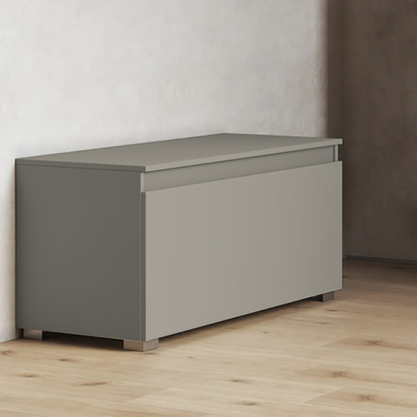 Chest with wooden chest of drawers 81 cm clay