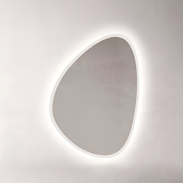 Miroir de salle de bain ovale rétroéclairé LED 73x100 cm