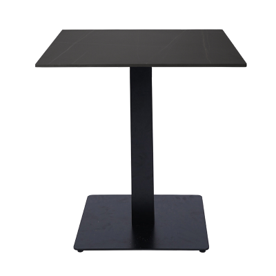 Quadratischer Bartisch für Pub-Restaurants, 70 x 70 cm, Tischplatte für den Außenbereich mit schwarzem Marmoreffekt, H 75