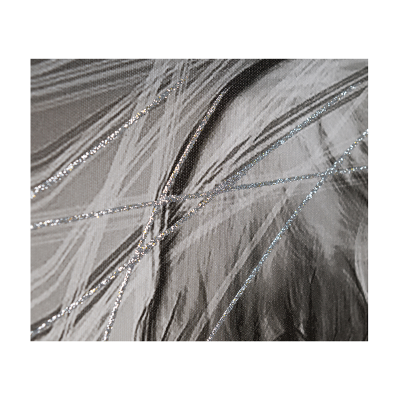 Quadro su tela moderno 72X132 cm tema Sacra Famiglia con cornice in legno decorata