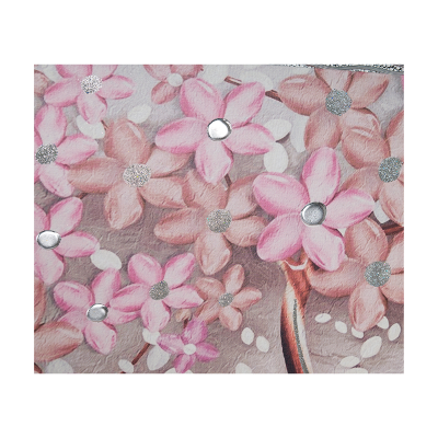 Quadro su tela moderno 72X132 cm tema Albero Della Vita con cornice in legno decorata